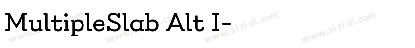 MultipleSlab Alt I字体转换